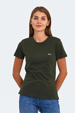Slazenger KORNELI I Kadın Slim Fit Haki Tişört