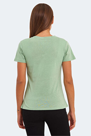 Slazenger KORNELI I Kadın Slim Fit Açık Yeşil Tişört