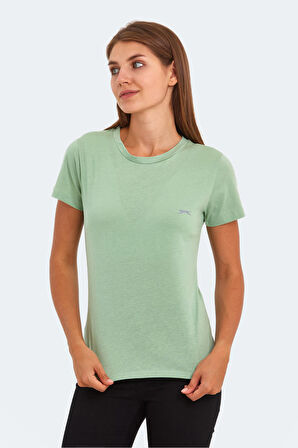 Slazenger KORNELI I Kadın Slim Fit Açık Yeşil Tişört