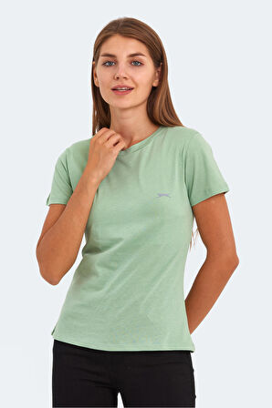 Slazenger KORNELI I Kadın Slim Fit Açık Yeşil Tişört