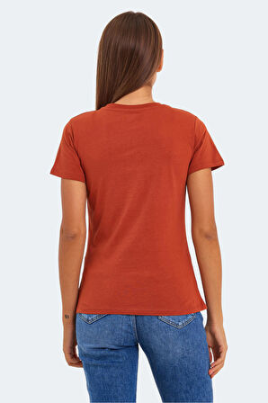 Slazenger KORNELI I Kadın Slim Fit Kiremit Tişört