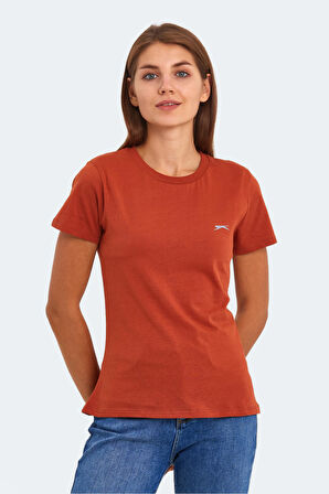 Slazenger KORNELI I Kadın Slim Fit Kiremit Tişört