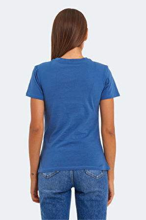 Slazenger KORNELI I Kadın Slim Fit Indigo Tişört