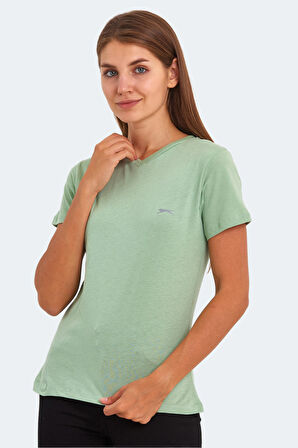Slazenger KRISTEN I Kadın V Yaka Açık Yeşil Tişört