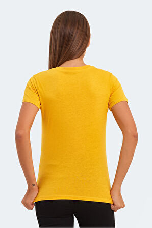 Slazenger KRISTEN I Kadın V Yaka Hardal Tişört