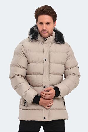 Slazenger Erkek Mont HECK Erkek Mont Taş Gri ST23JE027-280