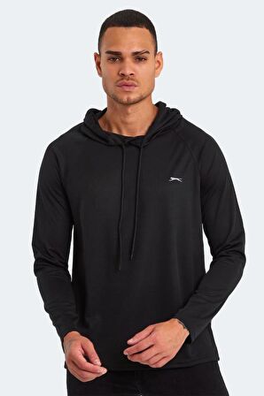 Slazenger Erkek Sweatshirt RANGE Erkek T-Shirt Siyah ST23TE005-500