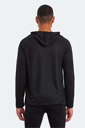 Slazenger Erkek Sweatshirt RANGE Erkek T-Shirt Siyah ST23TE005-500