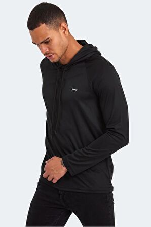 Slazenger Erkek Sweatshirt RANGE Erkek T-Shirt Siyah ST23TE005-500