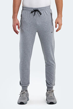 Slazenger OGNEN I Erkek Fermuar Cepli Gri Eşofman Altı