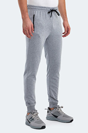 Slazenger OGNEN I Erkek Fermuar Cepli Gri Eşofman Altı