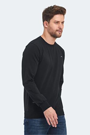 Slazenger ORVAR IN Erkek Sweatshirt Siyah