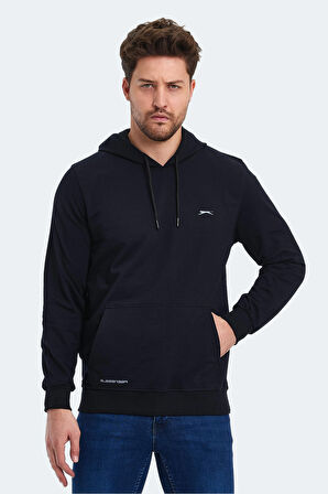 Slazenger OBRA IN Erkek Kapüşonlu Cepli Lacivert Sweatshirt