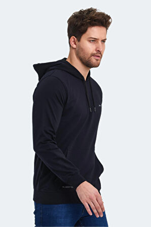 Slazenger OBRA IN Erkek Kapüşonlu Cepli Lacivert Sweatshirt