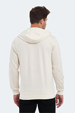 Slazenger OBRA IN Erkek Kapüşonlu Cepli Bej Sweatshirt