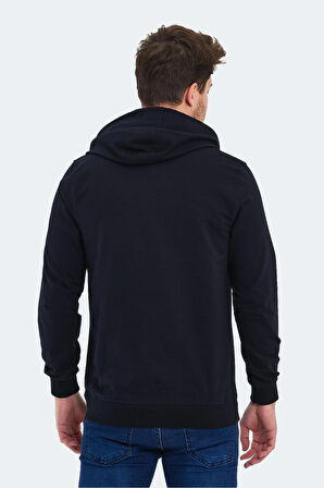 Slazenger OSLO IN Erkek Kapüşonlu Cepli Lacivert Sweatshirt