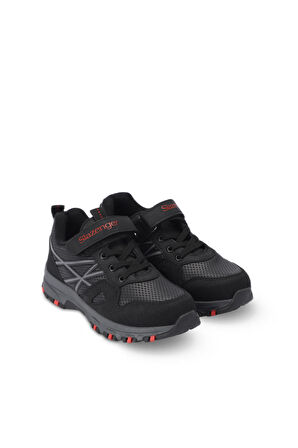 Slazenger NALA Sneaker Erkek Çocuk Ayakkabı Siyah / Kırmızı
