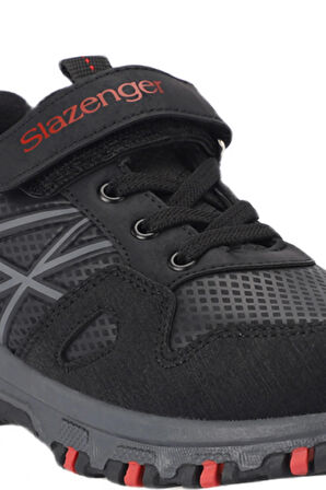 Slazenger NALA Sneaker Erkek Çocuk Ayakkabı Siyah / Kırmızı