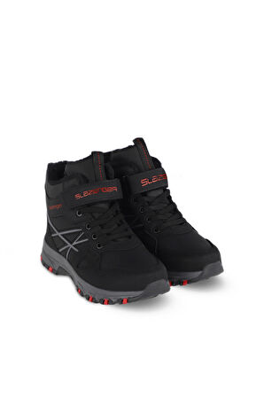 Slazenger NESKE Çocuk Cırt Cırtlı Siyah / Kırmızı Bot
