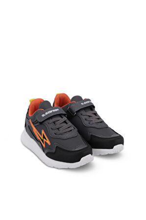 Slazenger KAOR KTN Çocuk Cırt Cırtlı Koyu Gri Günlük Spor Ayakkabısı