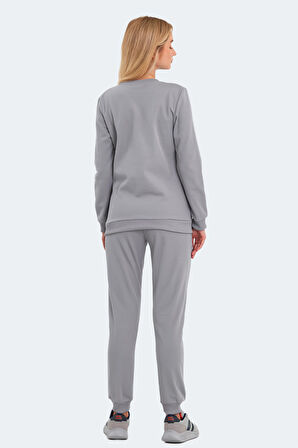 Slazenger OLINDA Kadın Cepli Gri Eşofman Takımı