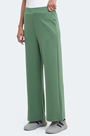 Slazenger VERNA I Kadın Cepli Bol Paça Yeşil Eşofman Altı