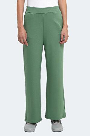 Slazenger VERNA I Kadın Cepli Bol Paça Yeşil Eşofman Altı