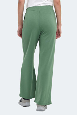 Slazenger VERNA I Kadın Cepli Bol Paça Yeşil Eşofman Altı