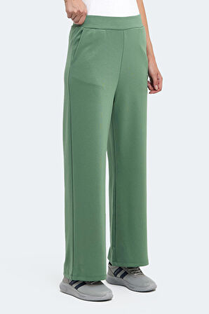 Slazenger VERNA I Kadın Cepli Bol Paça Yeşil Eşofman Altı