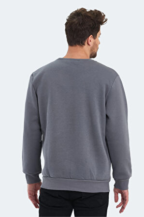 Slazenger KONNOR IN Erkek Sweatshirt Koyu Gri