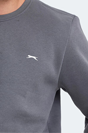 Slazenger KONNOR IN Erkek Sweatshirt Koyu Gri