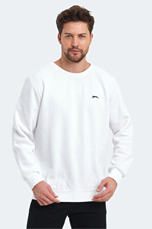 Slazenger KONNOR IN Erkek Sweatshirt Beyaz