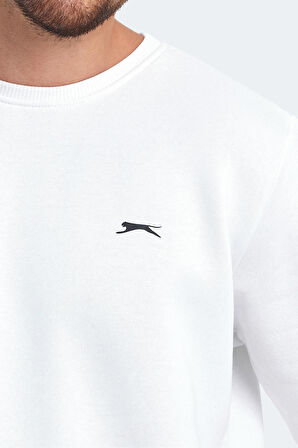 Slazenger KONNOR IN Erkek Sweatshirt Beyaz