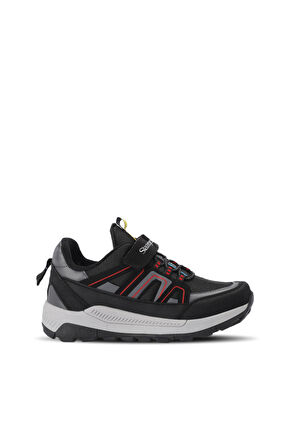 Slazenger KROSS KTN Çocuk Cırt Cırtlı Siyah / Kırmızı Günlük Spor Ayakkabısı