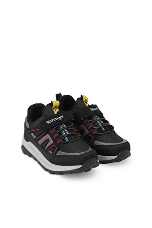 Slazenger KROSS KTN Çocuk Cırt Cırtlı Siyah / Kırmızı Günlük Spor Ayakkabısı