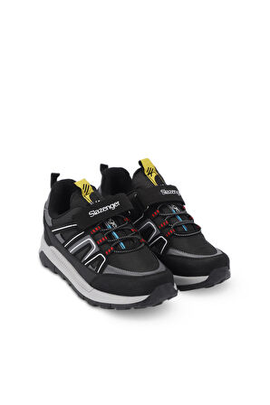 Slazenger KROSS KTN Çocuk Cırt Cırtlı Siyah / Beyaz Günlük Spor Ayakkabısı