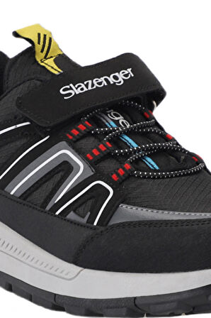 Slazenger KROSS KTN Çocuk Cırt Cırtlı Siyah / Beyaz Günlük Spor Ayakkabısı