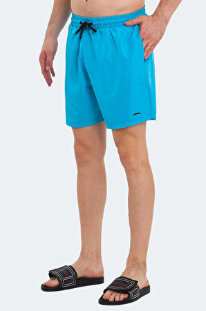 Slazenger RATING KTN Erkek Cepli Deniz Şortu Turkuaz Mayo