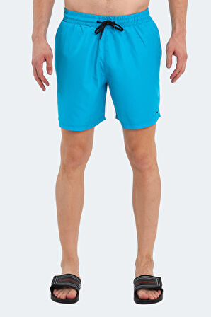 Slazenger RATING KTN Erkek Cepli Deniz Şortu Turkuaz Mayo