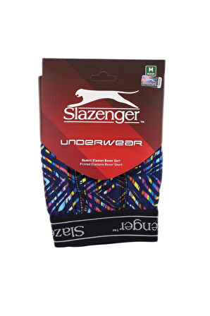 Slazenger JAMA Erkek Boxer İç Giyim Lacivert / Kırmızı