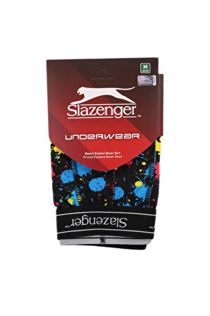 Slazenger JAMA Erkek Boxer İç Giyim Siyah / Sarı / Kırmızı