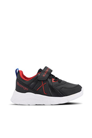 Slazenger VACATION I Unisex Çocuk Sneaker Ayakkabı Siyah / Kırmızı