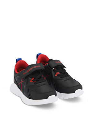 Slazenger VACATION I Unisex Çocuk Sneaker Ayakkabı Siyah / Kırmızı