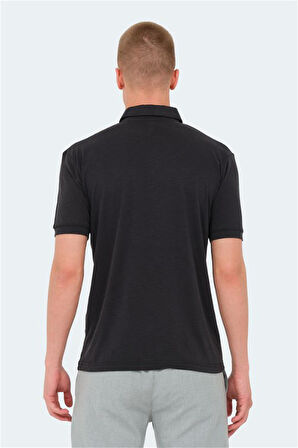Slazenger KATSURO Erkek Polo Yaka Siyah Tişört