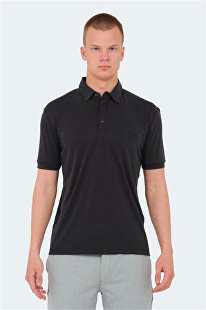 Slazenger KATSURO Erkek Polo Yaka Siyah Tişört