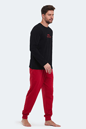Slazenger PARTH IN Erkek Pamuklu Siyah Pijama