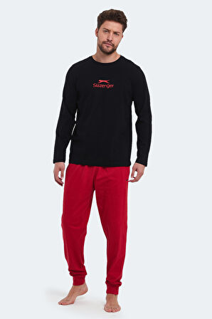 Slazenger PARTH IN Erkek Pamuklu Siyah Pijama
