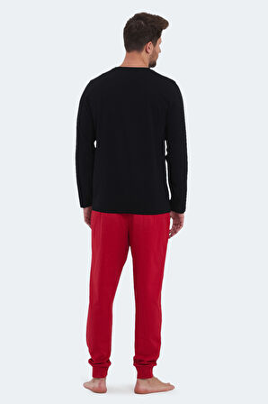Slazenger PARTH IN Erkek Pamuklu Siyah Pijama
