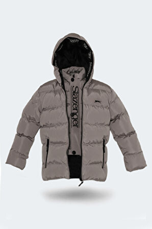 Slazenger NEONS IN Unisex Çocuk Mont &amp; Kaban Taş Gri