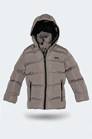 Slazenger NEONS IN Unisex Çocuk Mont &amp; Kaban Taş Gri